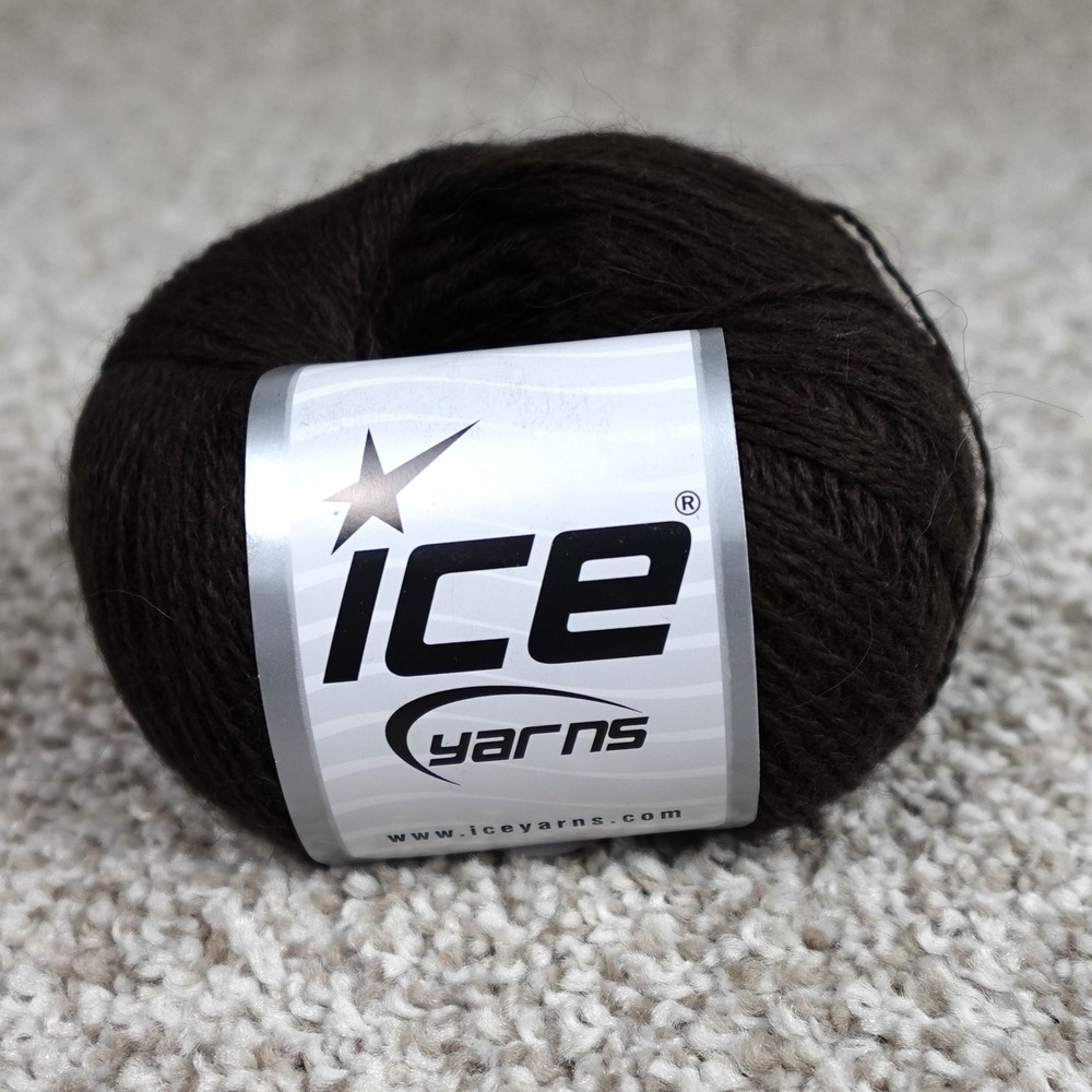 Ice Yarns Ande Alpaca Dark Brown Fine Yarn 50g 350m 30% Alpaca 70%‎ Acrylic